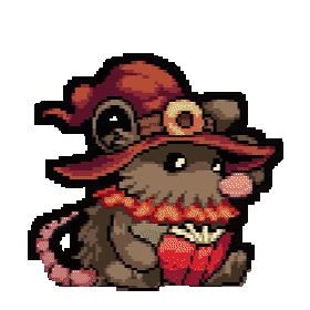 Animated Magician Mousey idle pose from Fortune Mill